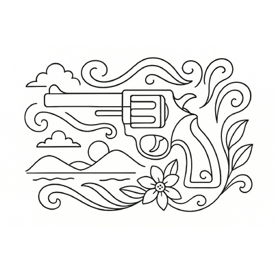 Gun Coloring Pages for Kids 2026
