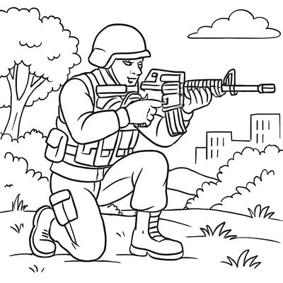 Gun Coloring Pages for Kids 2026