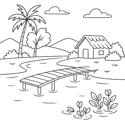 Homeland Landscape Coloring Pages for Kids 2026 – Download PDF
