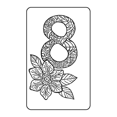 March 8th Card Coloring Pages for Kids 2026 – Free PDF Download