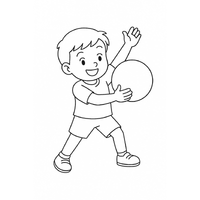 Morning Exercise Coloring Pages for Kids 2026