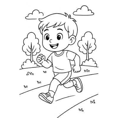 Morning Exercise Coloring Pages for Kids 2026