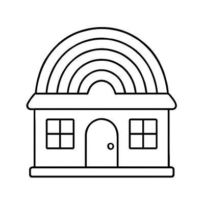 Rainbow House Coloring Pages for Kids – Most Beautiful Designs 2026