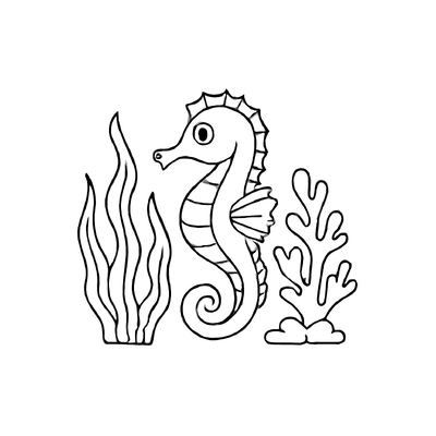 Seahorse Coloring Pages for Kids 2026 – Free PDF Download