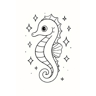 Seahorse Coloring Pages for Kids 2026 – Free PDF Download