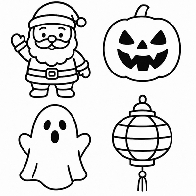 Sticker-Style Coloring Pages for Kids 2026 – Free PDF Download