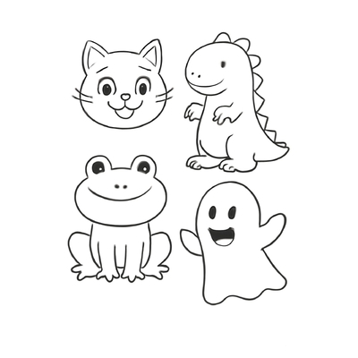Sticker-Style Coloring Pages for Kids 2026 – Free PDF Download