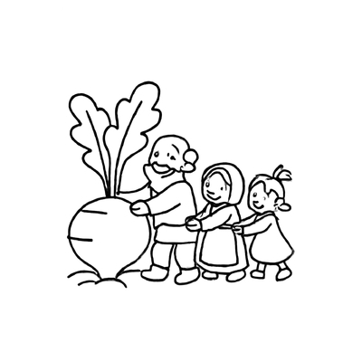 The Turnip Folk Tale Coloring Pages for Kids 2026