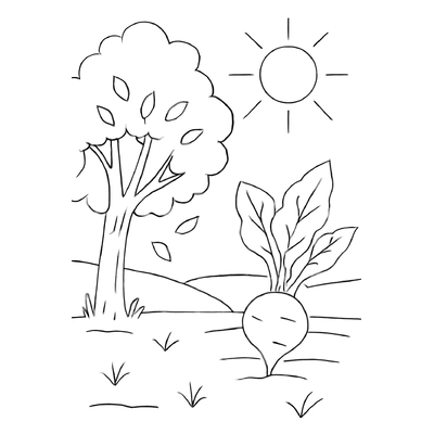 The Turnip Folk Tale Coloring Pages for Kids 2026