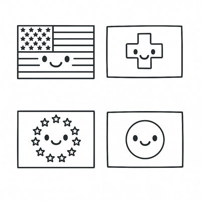 World Flags Coloring Pages for Kids 2026 – Free PDF Download