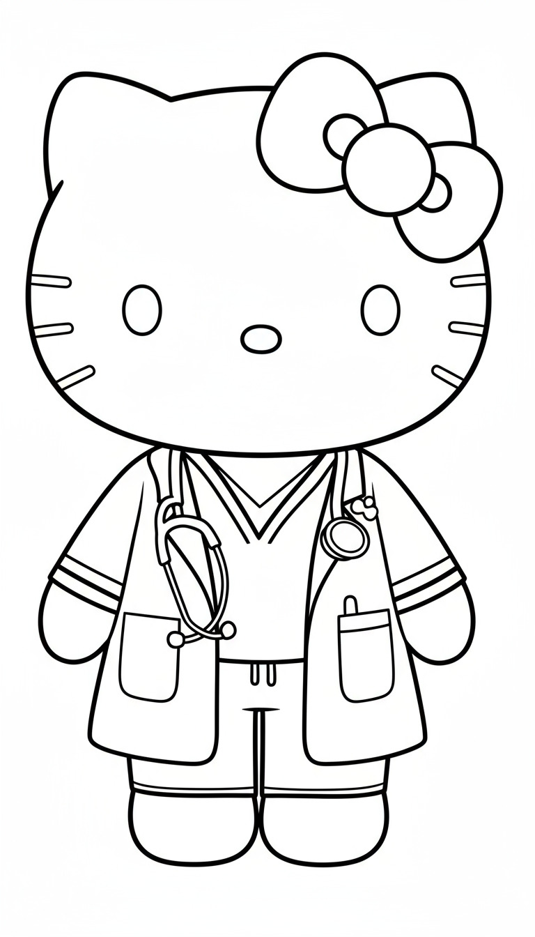 Hello Kitty wearing an office jacket