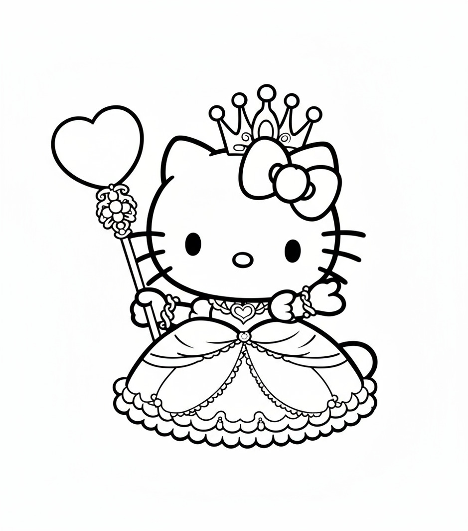 Princess Hello Kitty in a flared dress