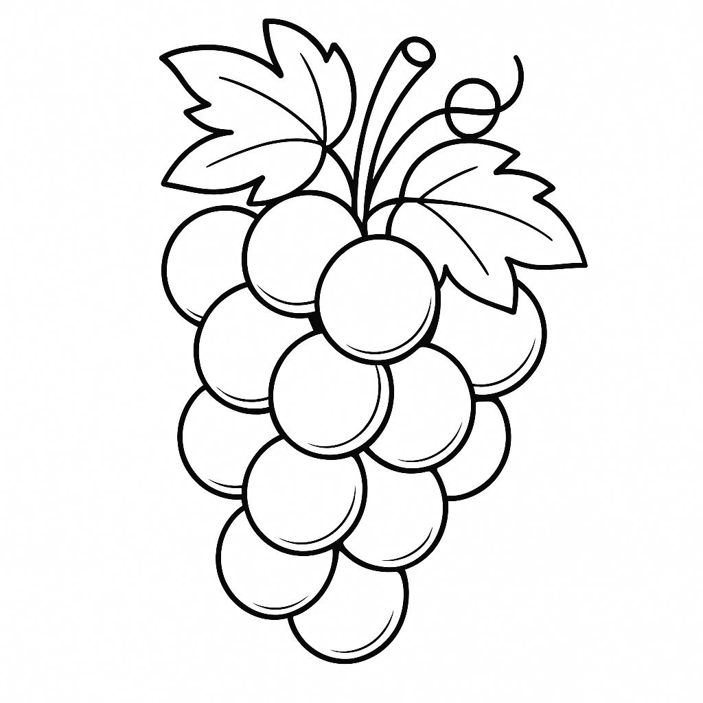 3D Cartoon Grapes