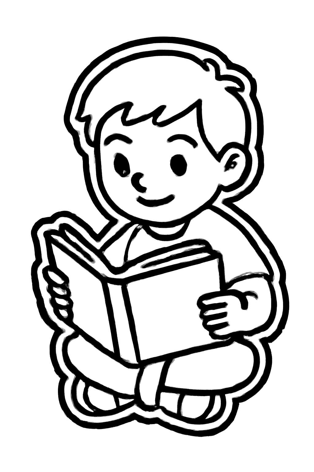 Neon Reading Kid