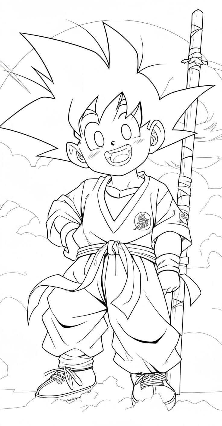 Goku Powering Up with an Energy Burst