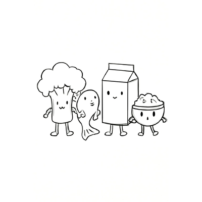 4 Food Groups Coloring Pages 2026 to Help Kids Understand Nutrition