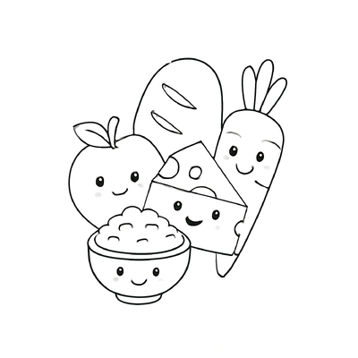4 Food Groups Coloring Pages 2026 to Help Kids Understand Nutrition