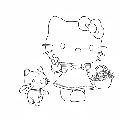 Adorable Hello Kitty Coloring Pages Kids Absolutely Love