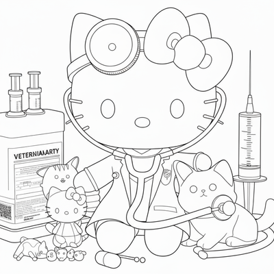 Adorable Hello Kitty Coloring Pages Kids Absolutely Love