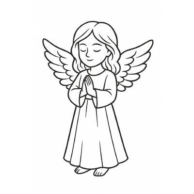 Angel Coloring Pages for Kids 2026 – Beautiful and Easy to Download