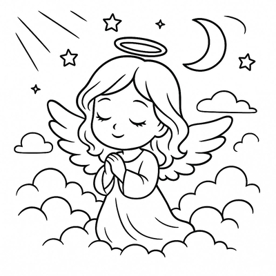 Angel Coloring Pages for Kids 2026 – Beautiful and Easy to Download