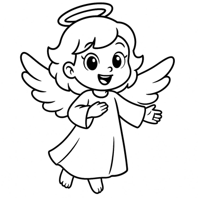 Angel Coloring Pages for Kids 2026 – Beautiful and Easy to Download