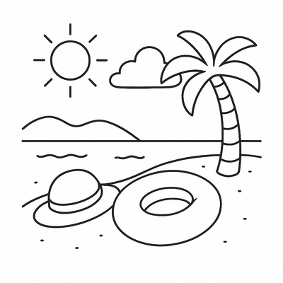 Beach Landscape Coloring Pages for Kids 2026 – Beautiful Designs