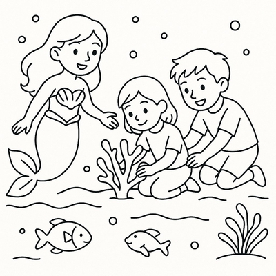 Beautiful Ocean Environmental Protection Coloring Pages for Kids 2026