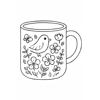 Cup Coloring Pages 2026 – PDF for Kids