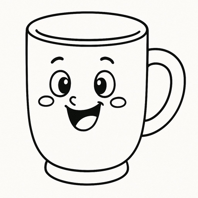 Cup Coloring Pages 2026 – PDF for Kids