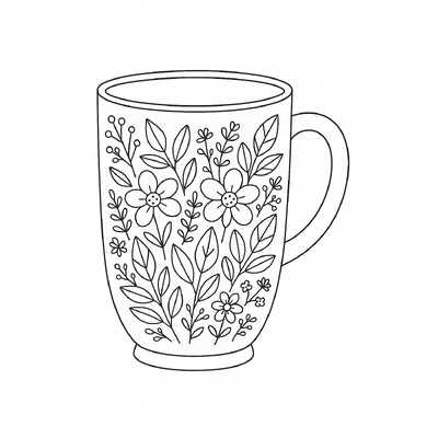 Cup Coloring Pages 2026 – PDF for Kids