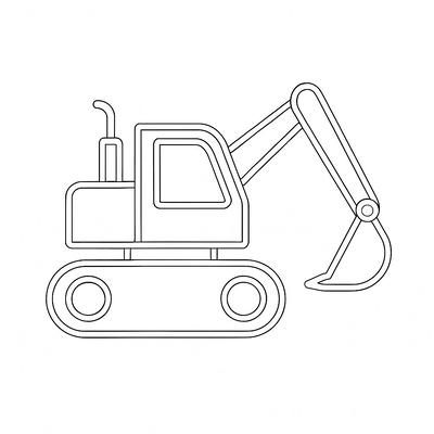 Excavator Coloring Pages for Kids 2026 – Free PDF Download