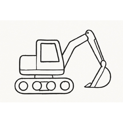 Excavator Coloring Pages for Kids 2026 – Free PDF Download