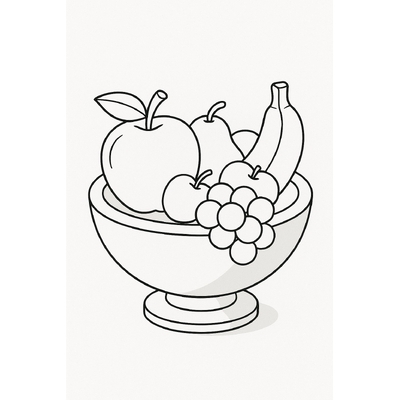 Five-Fruit Tray (Tet) Coloring Pages for Kids 2026 – Beautiful Designs