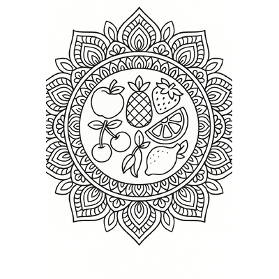 Five-Fruit Tray (Tet) Coloring Pages for Kids 2026 – Beautiful Designs
