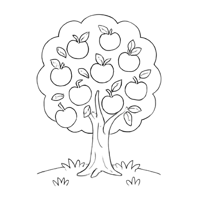 Fruit Trees Coloring Pages 2026 – PDF for Kids