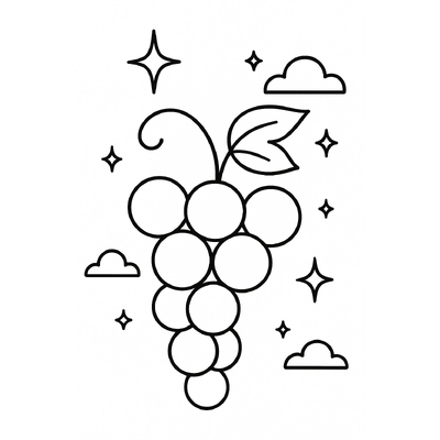 Grape Coloring Pages for Kids 2026 – Beautiful and Easy to Download