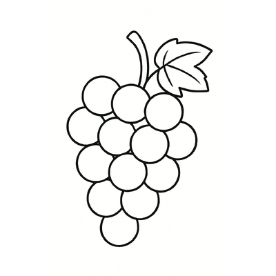 Grape Coloring Pages for Kids 2026 – Beautiful and Easy to Download