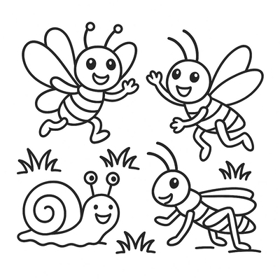 Insect Coloring Pages 2026 – PDF for Kids