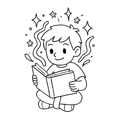 Kid Reading Coloring Pages 2026