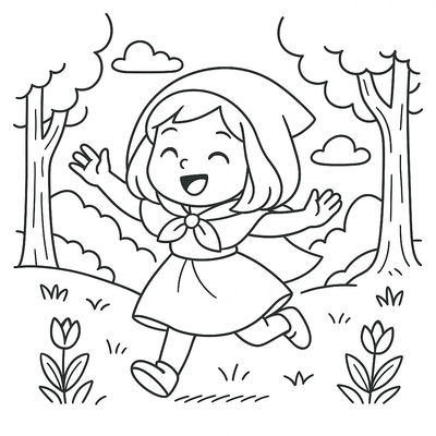 Little Red Riding Hood Coloring Pages 2026 – PDF for Kids