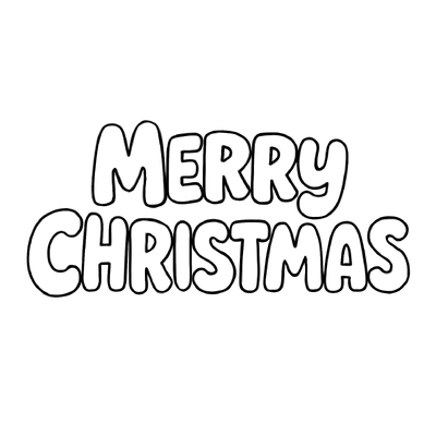Merry Christmas Lettering Coloring Pages for Kids 2026