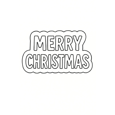 Merry Christmas Lettering Coloring Pages for Kids 2026