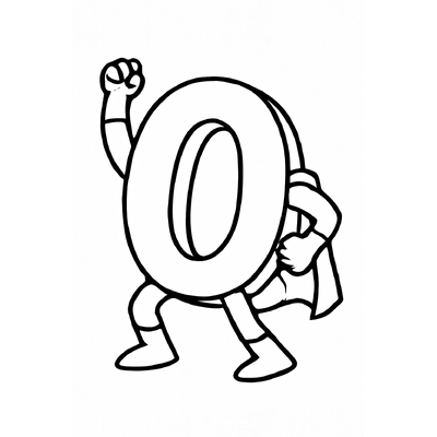 Number 0 Coloring Pages for Kids 2026 – PDF Images