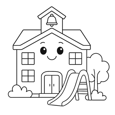 Preschool Building Coloring Pages for Kids 2026 – Easy to Download