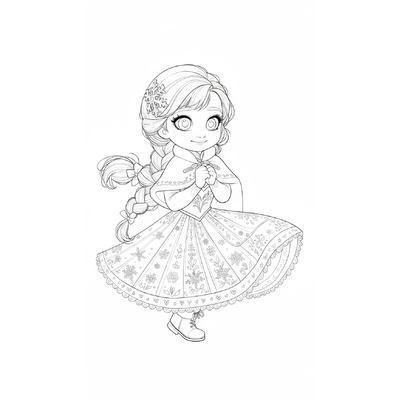 Sparkling Elsa Princess Coloring Pages for Kids