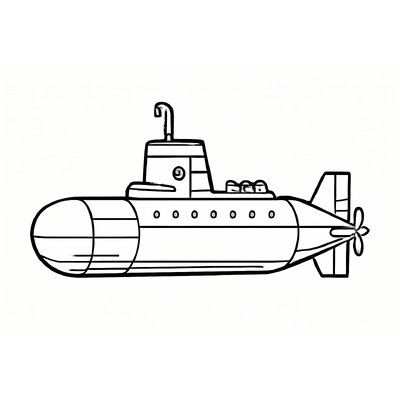 Submarine Coloring Pages for Kids 2026 – Free