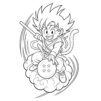 Super Cool Goku Coloring Pages – Free Printable Goku Sheets for Kids