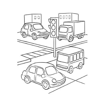 Traffic-Themed Coloring Pages for Kids – Beautiful 2026 Collection