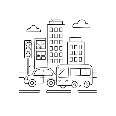 Wide Intersection Street Coloring Pages for Kids – Beautiful 2026